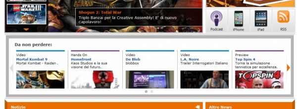 Online la nuova homepage di Gamesurf