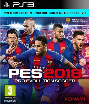 PES 2018 PS3 Cover