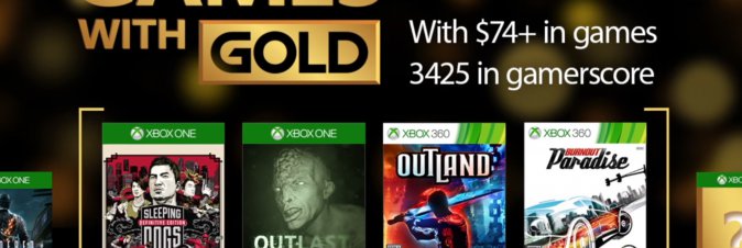Sleeping Dogs , Outlast e Burnout Paradise nei Games With Gold di Dicembre