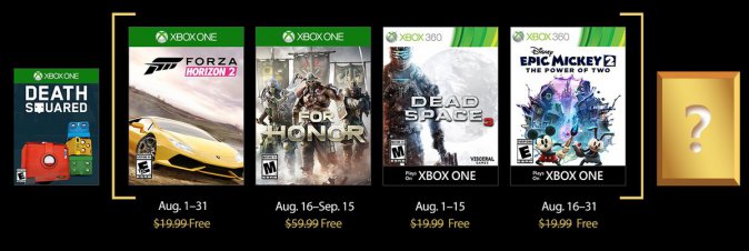 Microsoft annuncia i Games With Gold di agosto