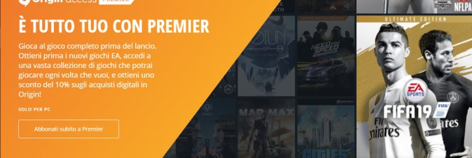 Electronic Arts lancia il servizio Origin Access Premier