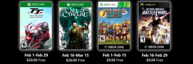 Games With Gold di Febbraio: ecco quali sono